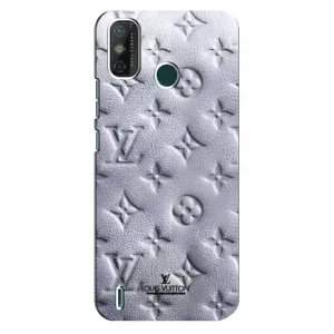 Текстурный Чехол Louis Vuitton для Техно Спарк ГО (2020) (Белый ЛВ)