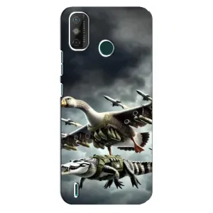 Чехол с мемами тралалело тралала для TECNO Spark GO (2020) (Гусини и крокодило)
