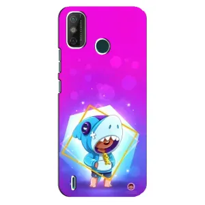 Чохол Бравл Старс для TECNO Spark GO (2020) (Леон у костюмі Акули)