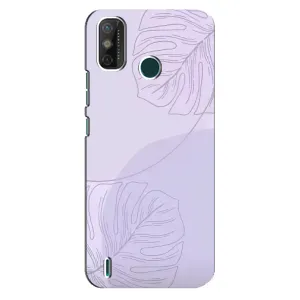 Чехол цветочный дизайн для TECNO Spark GO (2020) (Монстера фиолетовая)