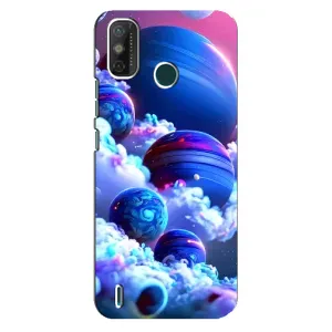 Чехлы КОСМОС для TECNO Spark GO (2020) (Синие планеты)