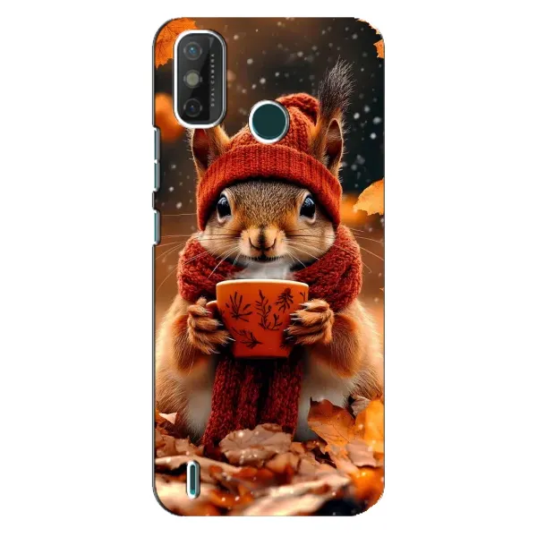Чехол с рисунком «Белка с кофе» для TECNO Spark GO (2021) Чехол с рисунком «Белка с кофе» для TECNO Spark GO (2021)