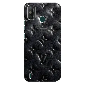 Текстурный Чехол Louis Vuitton для Техно Спарк го (2021) (Черный ЛВ)