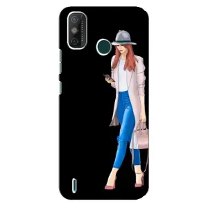 Чехол с картинкой Модные Девчонки TECNO Spark GO (2021) (Девушка со смартфоном)