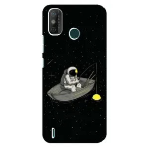 Силиконовый Чехол с принтом "Космонавты" на TECNO Spark GO (2021) (Космонавт на рыбалке)