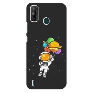 Силиконовый Чехол с принтом "Космонавты" на TECNO Spark GO (2021) (Космонавт с шариками)