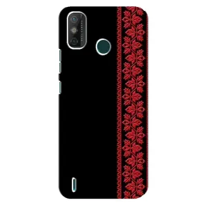 Силіконовый Чохол на TECNO Spark GO (2021) (Червона вишиванка)