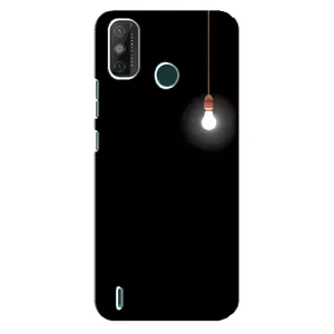 Чехол с картинками на черном фоне для TECNO Spark GO (2021) (Лампочка)