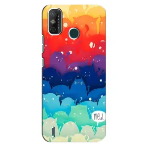 Силиконовый чехол с котиком для TECNO Spark GO (2021) (Mew)