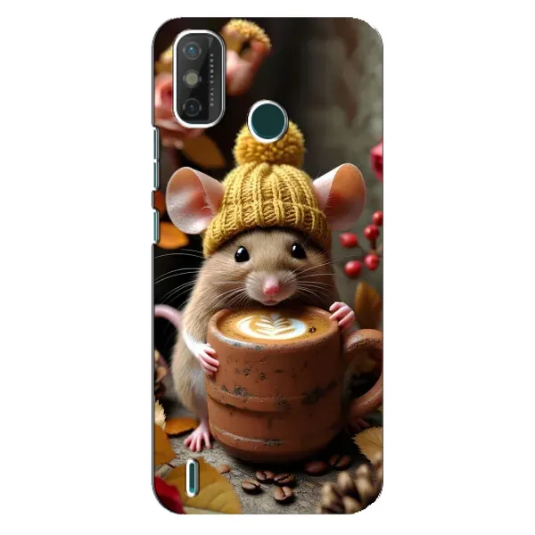 Чехол с рисунком «Мышка с кофе» для TECNO Spark GO (2021) Чехол с рисунком «Мышка с кофе» для TECNO Spark GO (2021)