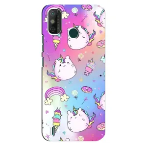 Чохол Unicorn на TECNO Spark GO (2021) (Веселка і Єдинорог)