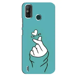Чохол (Знак сердечка) для TECNO Spark GO (2021) (Сердечко на бірюзовому)