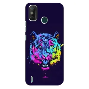 Силиконовый бампер с картинкой животных для TECNO Spark GO (2021) (Тигр-Арт)
