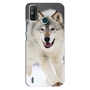 Чехол с Волком на TECNO Spark GO (2021) (Волк на снегу)