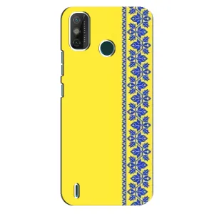 Силіконовый Чохол на TECNO Spark GO (2021) (Вишиванка на жовтому фоні)