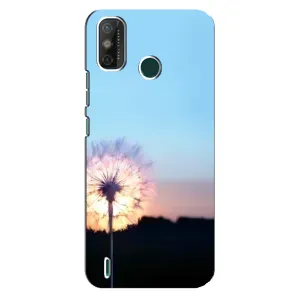 Силіконовий Чохол з кульбабками на TECNO Spark GO (2021) (Захід з кульбабкою)
