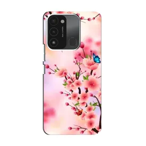 Чехол с принтом САКУРЫ на TECNO Spark GO (2022) (Бабочки на сакуре)