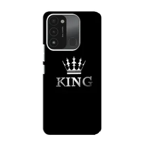 Чехол (Корона на чёрном фоне) для Техно Спарк ГО (2022) (KING)