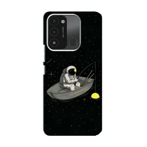 Силиконовый Чехол с принтом "Космонавты" на TECNO Spark GO (2022) (Космонавт на рыбалке)