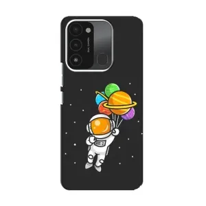 Силиконовый Чехол с принтом "Космонавты" на TECNO Spark GO (2022) (Космонавт с шариками)