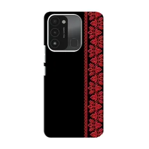 Силиконовый Чехол на TECNO Spark GO (2022) (Красная Вышиванка)