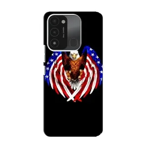 Чехол Флаг USA для TECNO Spark GO (2022) (Крылья США)