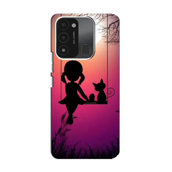 Чехол с рисунком «На качели» для TECNO Spark GO (2022)