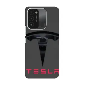 Силиконовый бампер с картинкой машины на TECNO Spark GO (2022) (Logo TESLA)