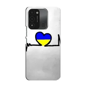 Силиконовый Чехол на TECNO Spark GO (2022) (Я-Украина) (Украинская кардиограмма)