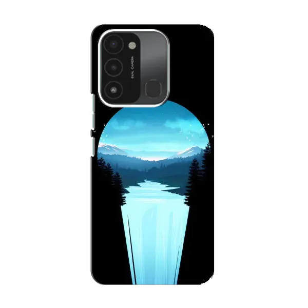 Чехол с рисунком «Синий Водопад» для TECNO Spark GO (2022)