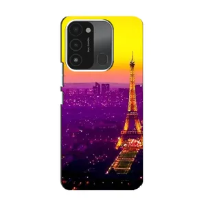 Чехол с Эйфелевой башней на TECNO Spark GO (2022) (Яркая башня)