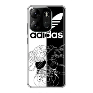 Чехол в стиле "Адидас" для Техно Спарк ГО (2023) (Adidas шнурки)