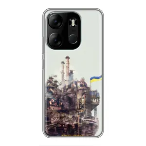Чехлы на военную тематику для Tecno Spark Go 2023 (BF7) (Азовсталь)