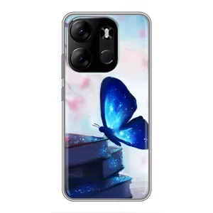 Силіконовий бампер з картинкою звірів для Tecno Spark Go 2023 (BF7) (Метелик синій)
