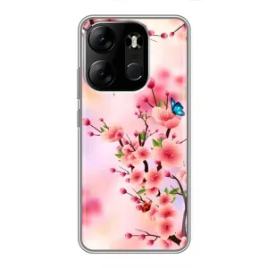 Чохол з картинкою Сакури на Tecno Spark Go 2023 (BF7) (Метелики на сакурі)