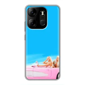 Силиконовый Чехол Барби Фильм на Tecno Spark Go 2023 (BF7) (Барби и Кен)