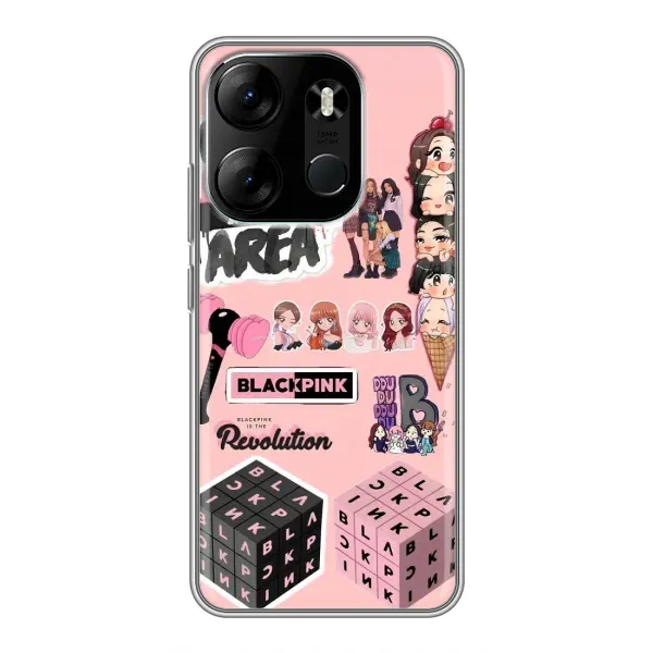 Чехол с рисунком «BLACK PINK коллаж» для TECNO Spark Go 2023 (BF7) Чехол с рисунком «BLACK PINK коллаж» для TECNO Spark Go 2023 (BF7)