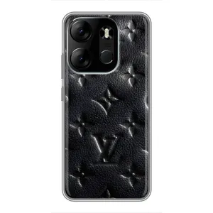 Текстурный Чехол Louis Vuitton для Техно Спарк ГО (2023) (Черный ЛВ)