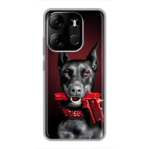Чехол ДОБЕРМАН для Tecno Spark Go 2023 (BF7) (Доберман злой)