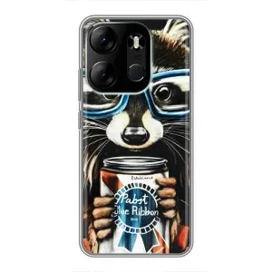 Силіконовий Чохол з Энотами на Tecno Spark Go 2023 (BF7) (Єнот в окулярах)
