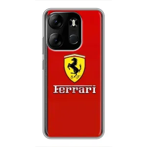 Силиконовый бампер с картинкой машины на Tecno Spark Go 2023 (BF7) (Ferrari Logo)