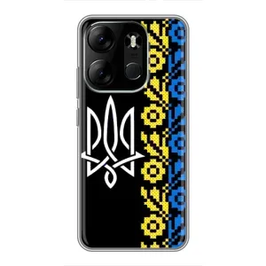 Силиконовый Чехол на Tecno Spark Go 2023 (BF7) (Герб и вышыванка)