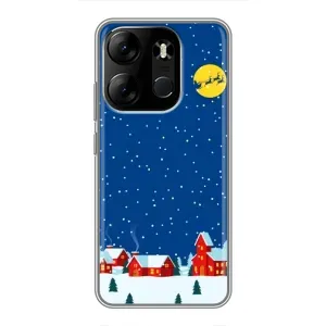 Силиконовый бампер на рождество для Tecno Spark Go 2023 (BF7) (Город в снегу)