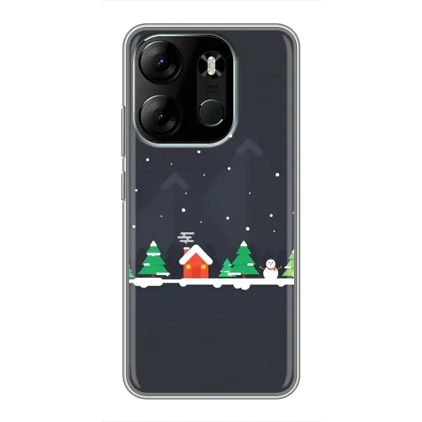 Чехол с рисунком «Город зимний» для TECNO Spark Go 2023 (BF7)