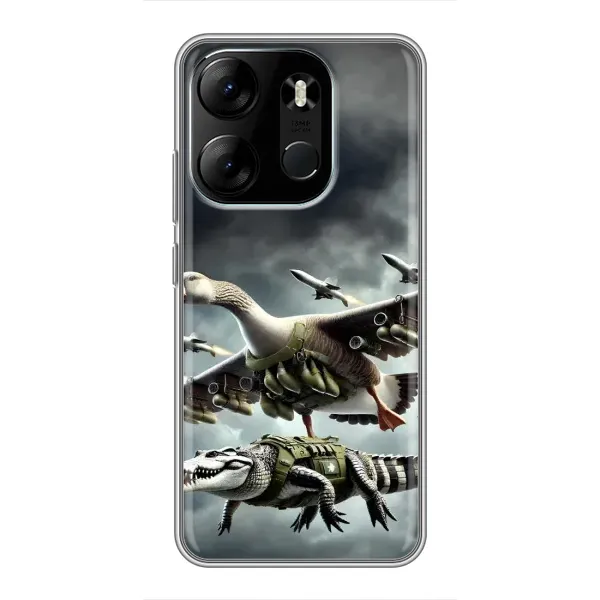 Чехол с рисунком «Гусини и крокодило» для TECNO Spark Go 2023 (BF7) Чехол с рисунком «Гусини и крокодило» для TECNO Spark Go 2023 (BF7)