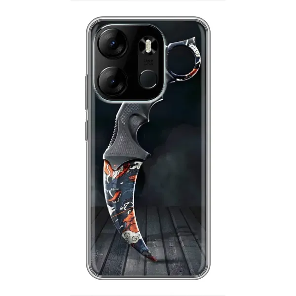 Чехол с рисунком «Кинжал КС ГО» для TECNO Spark Go 2023 (BF7) Чехол с рисунком «Кинжал КС ГО» для TECNO Spark Go 2023 (BF7)