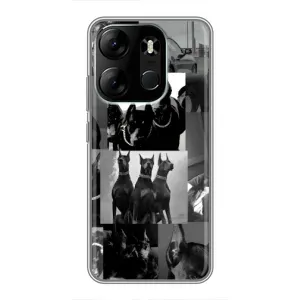 Чехол ДОБЕРМАН для Tecno Spark Go 2023 (BF7) (Коллаж Доберман)
