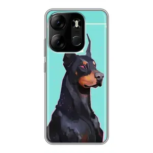 Чехол ДОБЕРМАН для Tecno Spark Go 2023 (BF7) (Король доберман)
