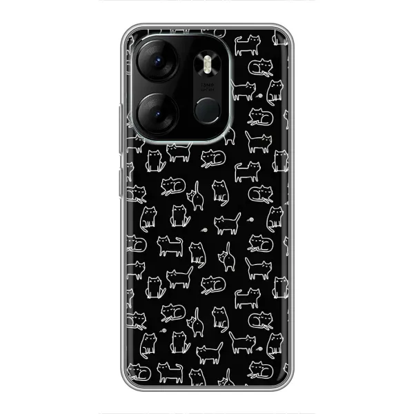 Чехол с рисунком «Котики на черном» для TECNO Spark Go 2023 (BF7) Чехол с рисунком «Котики на черном» для TECNO Spark Go 2023 (BF7)