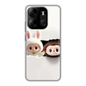 Чехол с принтом Лабубу для Tecno Spark Go 2023 (BF7) (Фигурки Labubu)